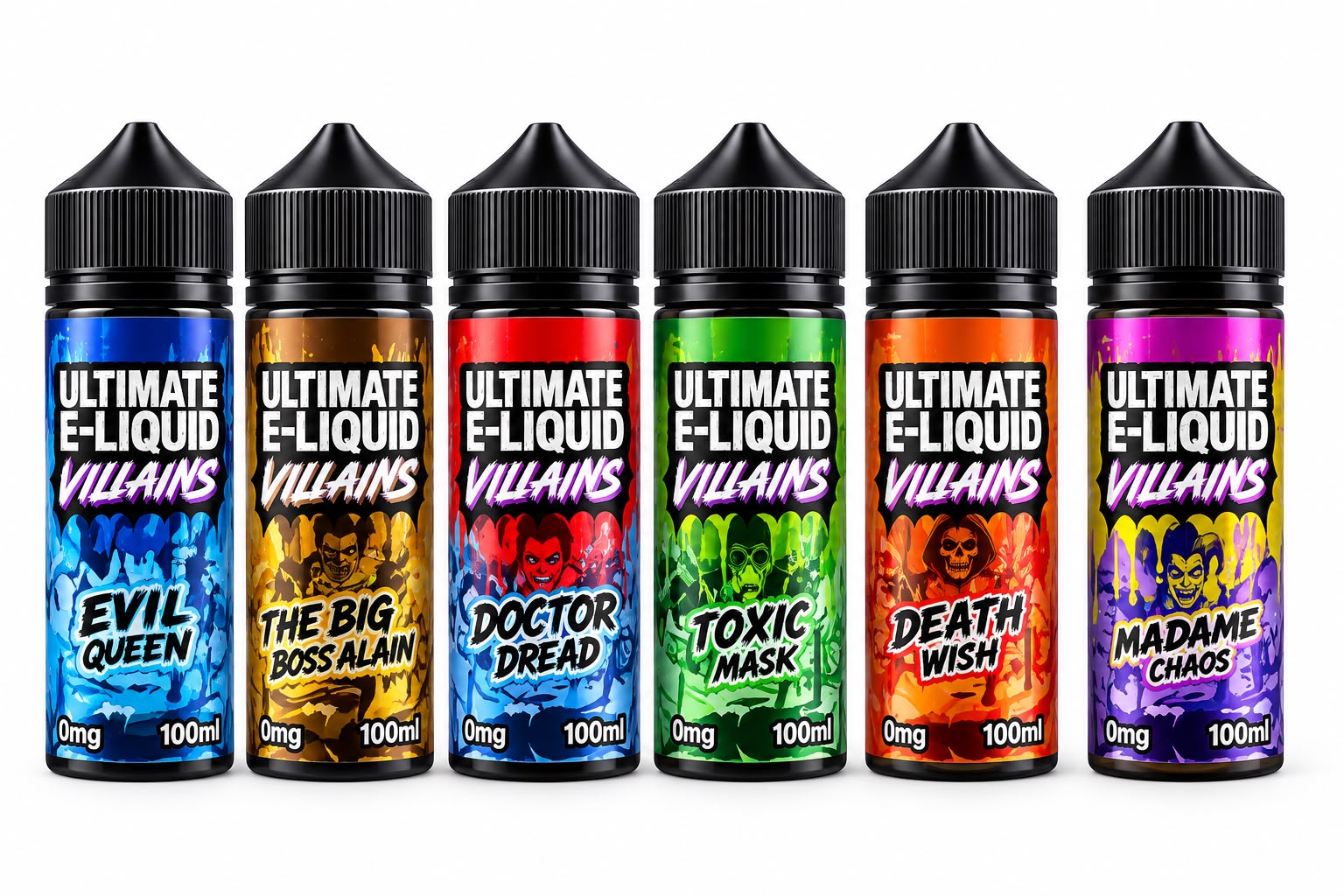 Ultimate E-Liquid Villains 100ml Shortfill | 0mg | 70VG/30PG | Free Nic Shot