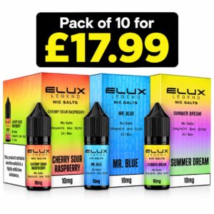 ELUX Legend Nic Salts 10ml Full Box – 5mg 10mg 20mg